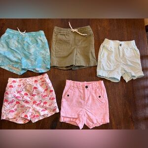 Janie and Jack Kids Shorts & Swimsuit Set - Blue, Green, Pink